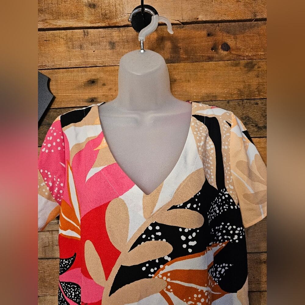 Apt 9 women's tropical floral contemporary print slip on dress size M - Picture 4 of 12